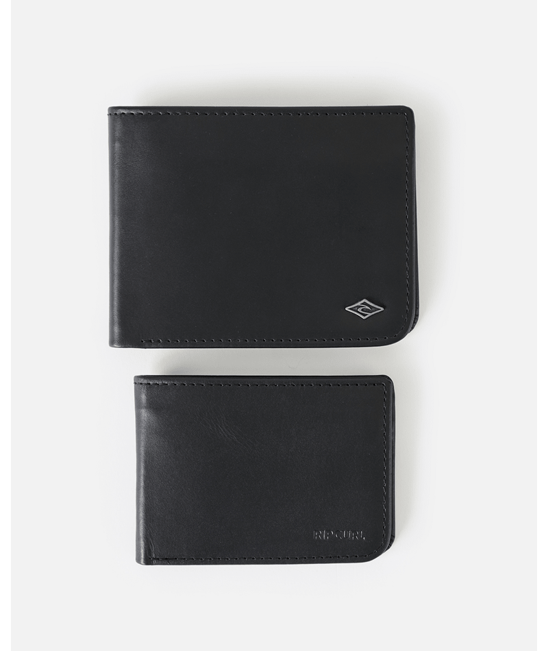 Rip Curl Heritage Diamond RFID Leather Wallet - Black