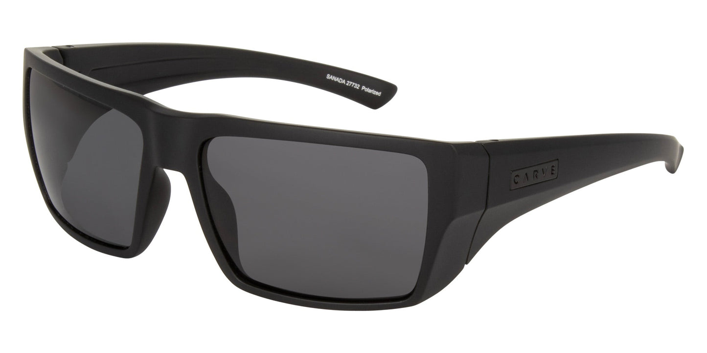 Carve Sanada - Matt Black Grey Polarized Lens