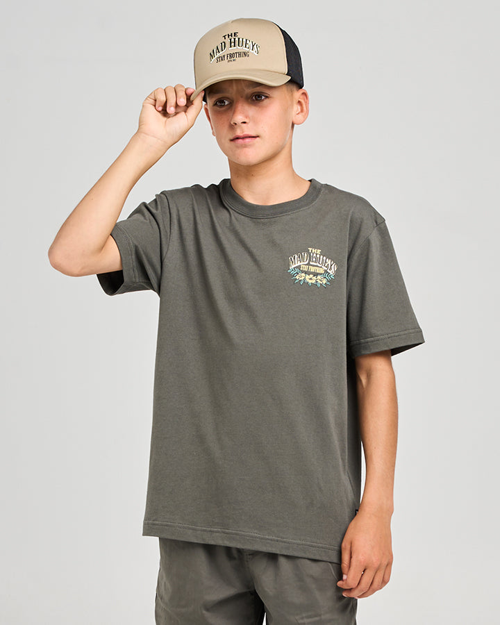 The Mad Hueys  Stay Frothing Youth Youth SS Tee - Charcoal