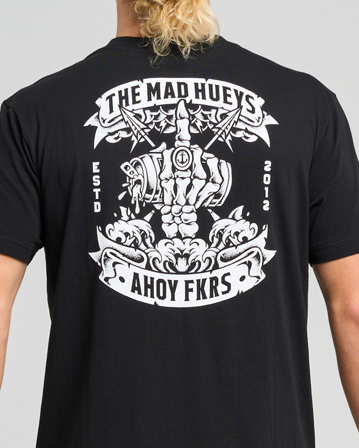 The Mad Hueys  Ahoy Fkrs Storm SS Tee - Black