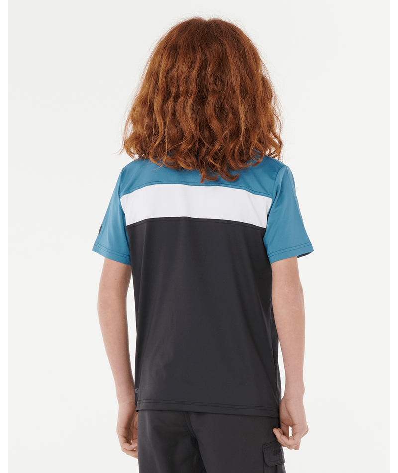Rip Curl Undertow UPF SS Boy Rash Vest  - Storm Blue
