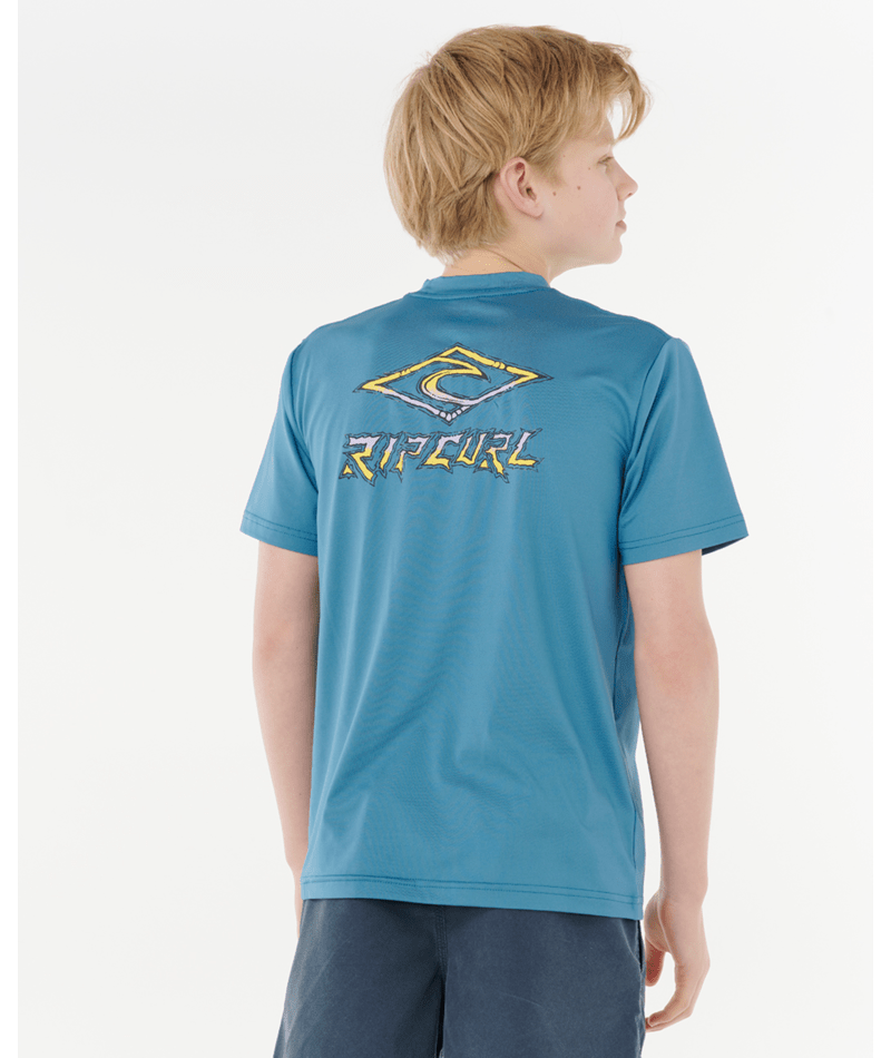 Rip Curl Tropic Daze SS Boy Rash Vest  - Storm Blue