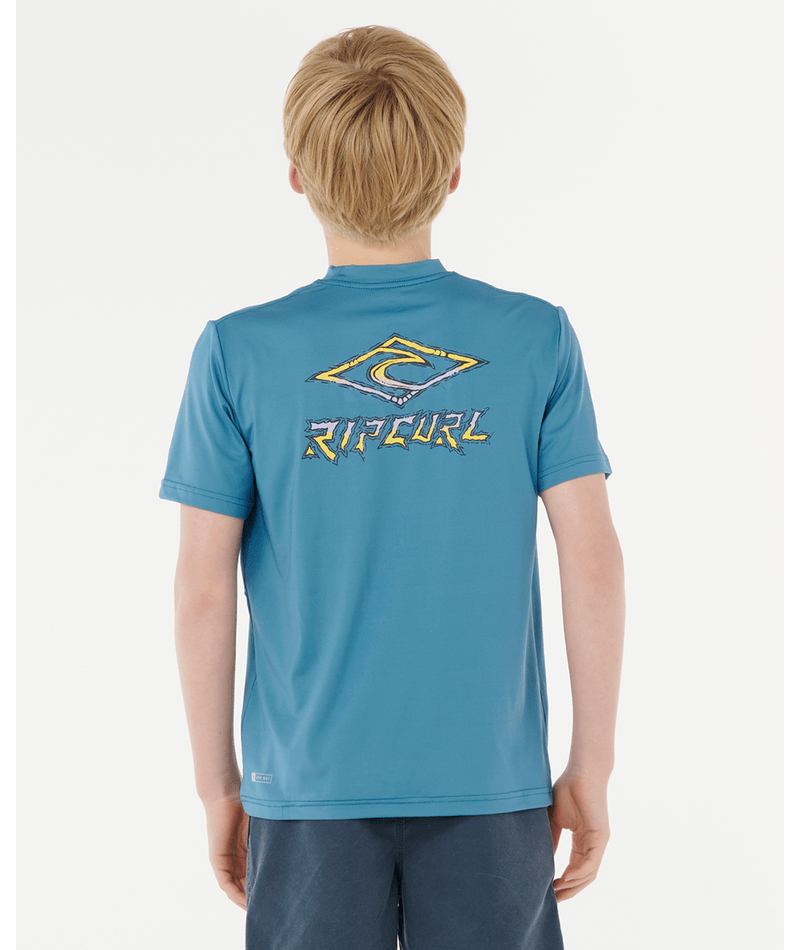 Rip Curl Tropic Daze SS Boy Rash Vest  - Storm Blue