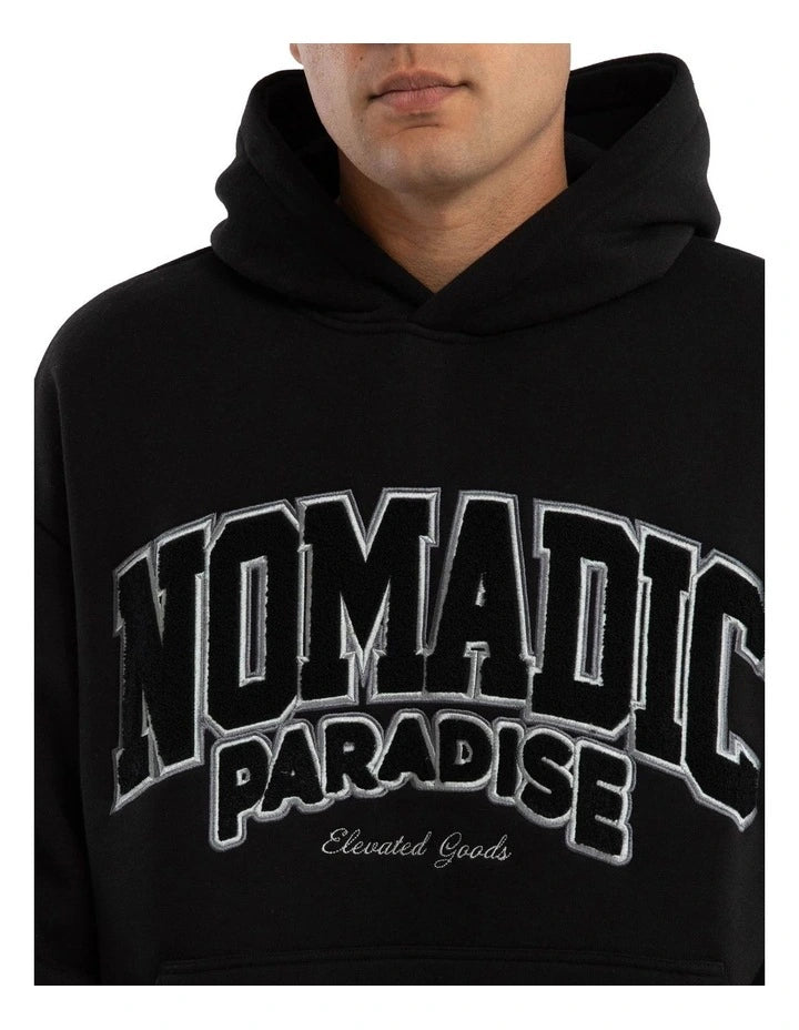 Nomadic Paradise Archie Oversized Hoodie - Jet Black