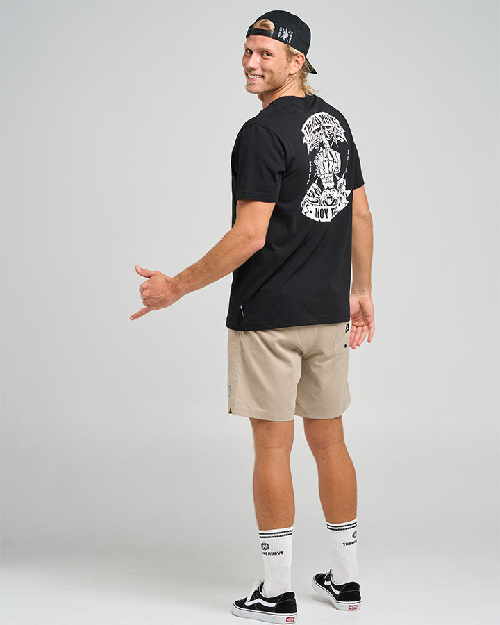 The Mad Hueys  Ahoy Fkrs Storm SS Tee - Black