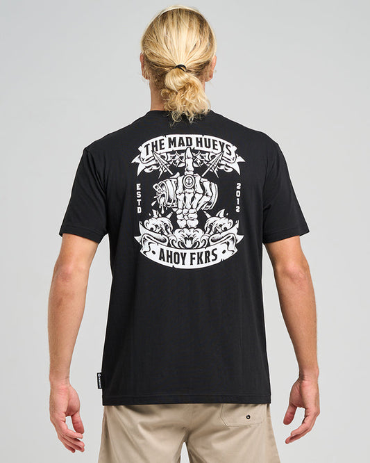 The Mad Hueys  Ahoy Fkrs Storm SS Tee - Black