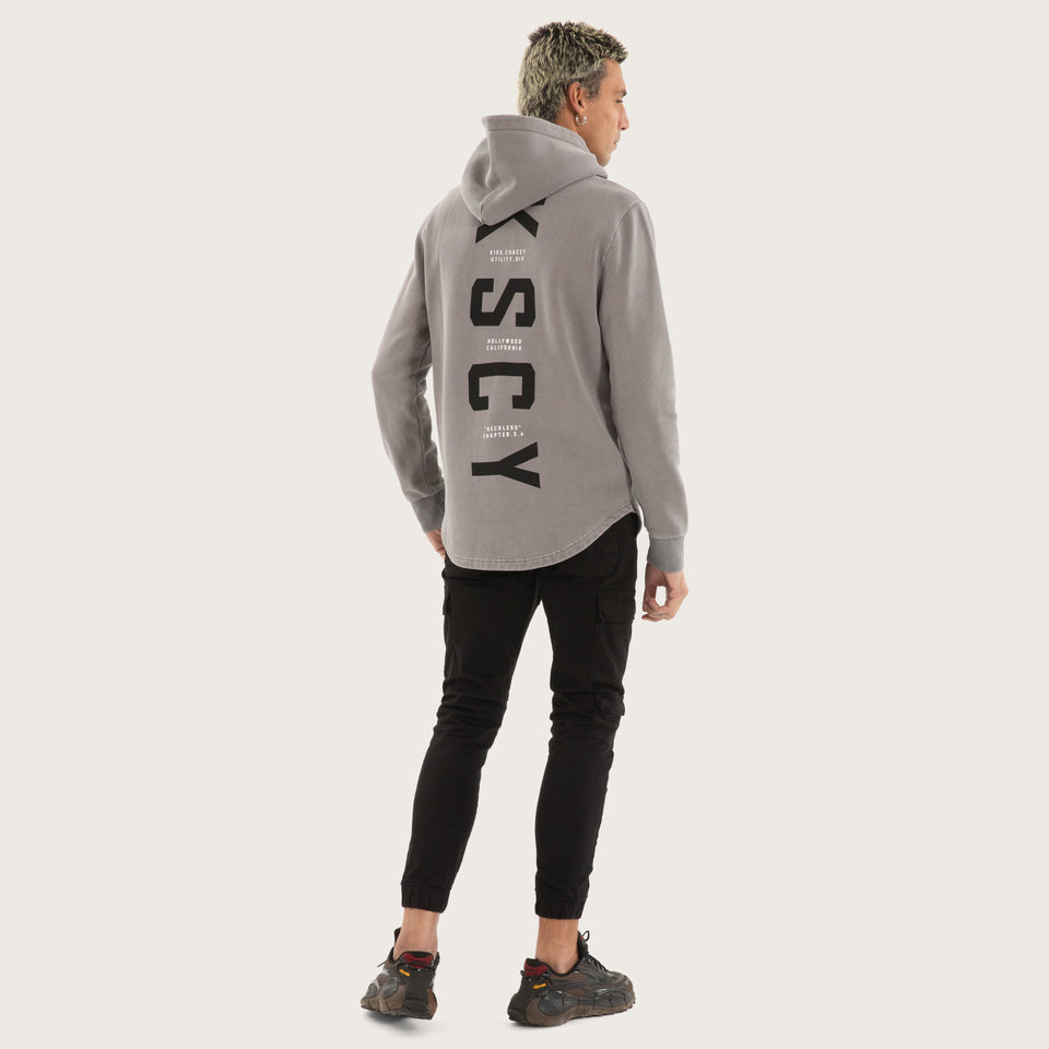 Kiss Chacey Wander Dual Curved Hoodie - Pigment Frost Grey