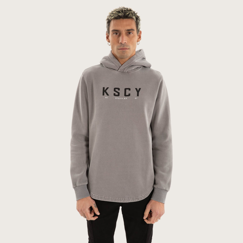 Kiss Chacey Wander Dual Curved Hoodie - Pigment Frost Grey