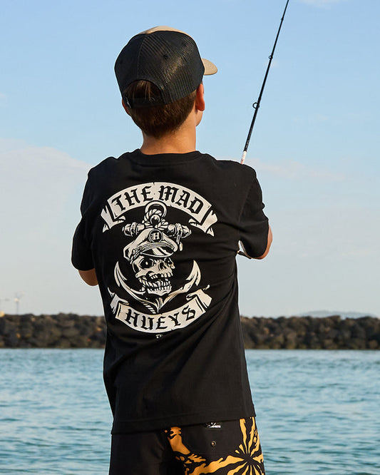 The Mad Hueys  Sailor Anchor Youth SS Tee - Black