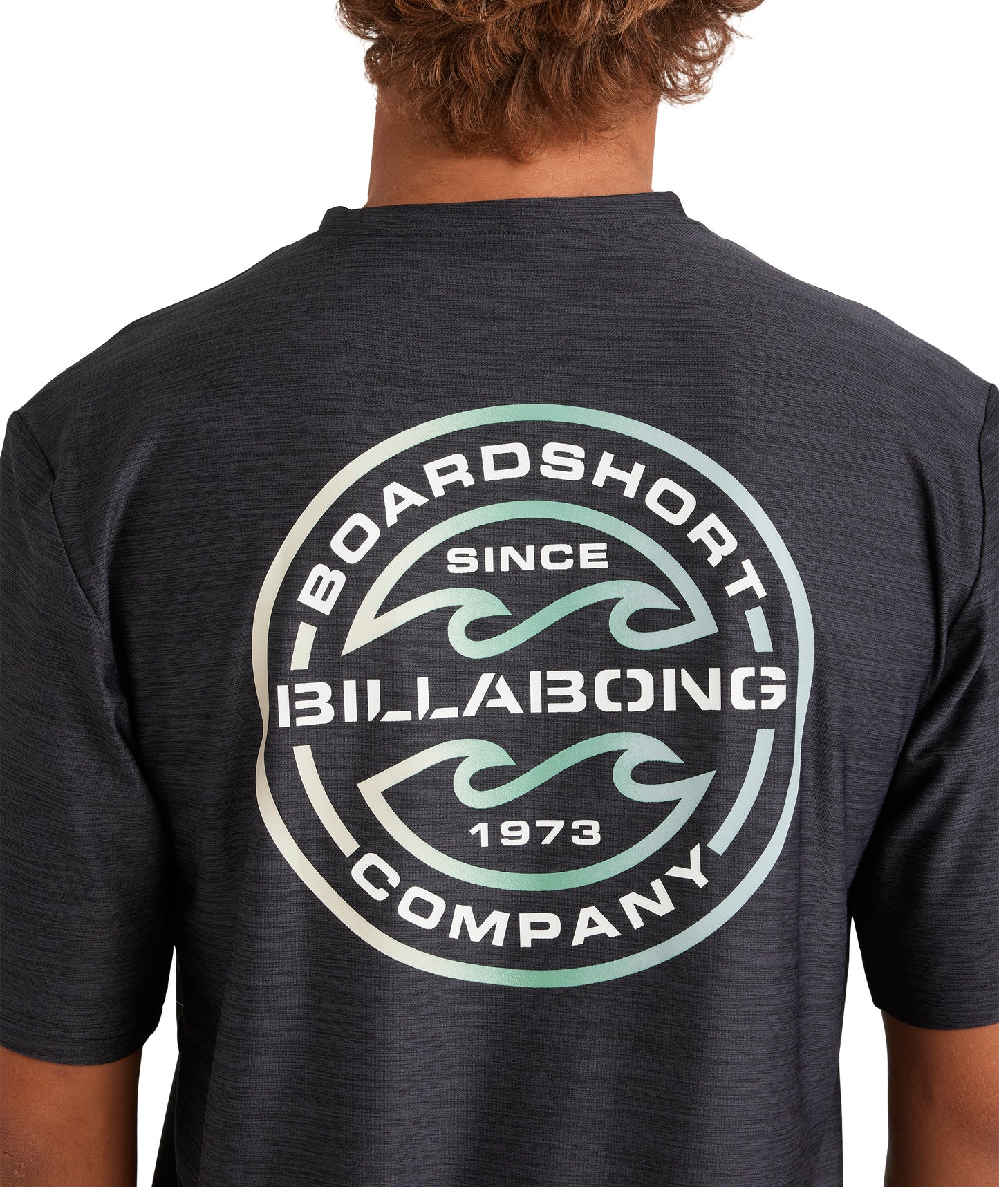 Billabong Rotor Shoreline LF SS Rash Vest - Black Heather