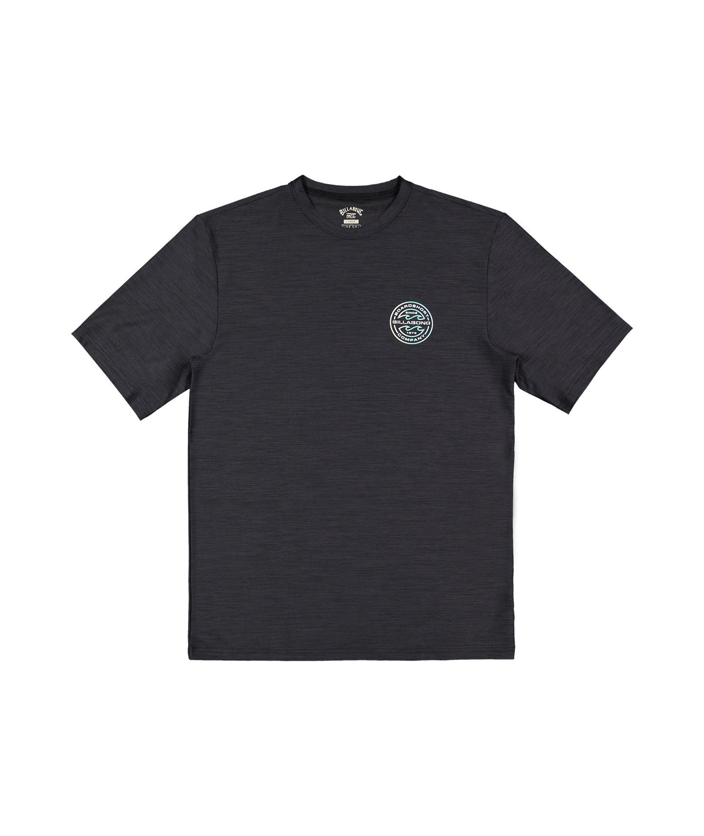 Billabong Rotor Shoreline LF SS Rash Vest - Black Heather