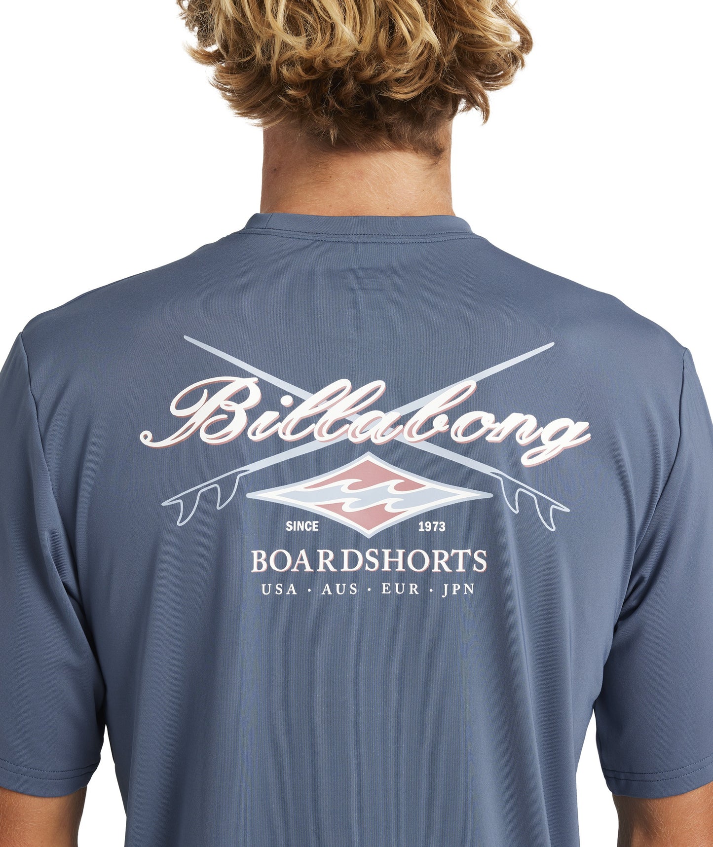 Billabong Crossboards LF SS Rash Vest - Real Teal