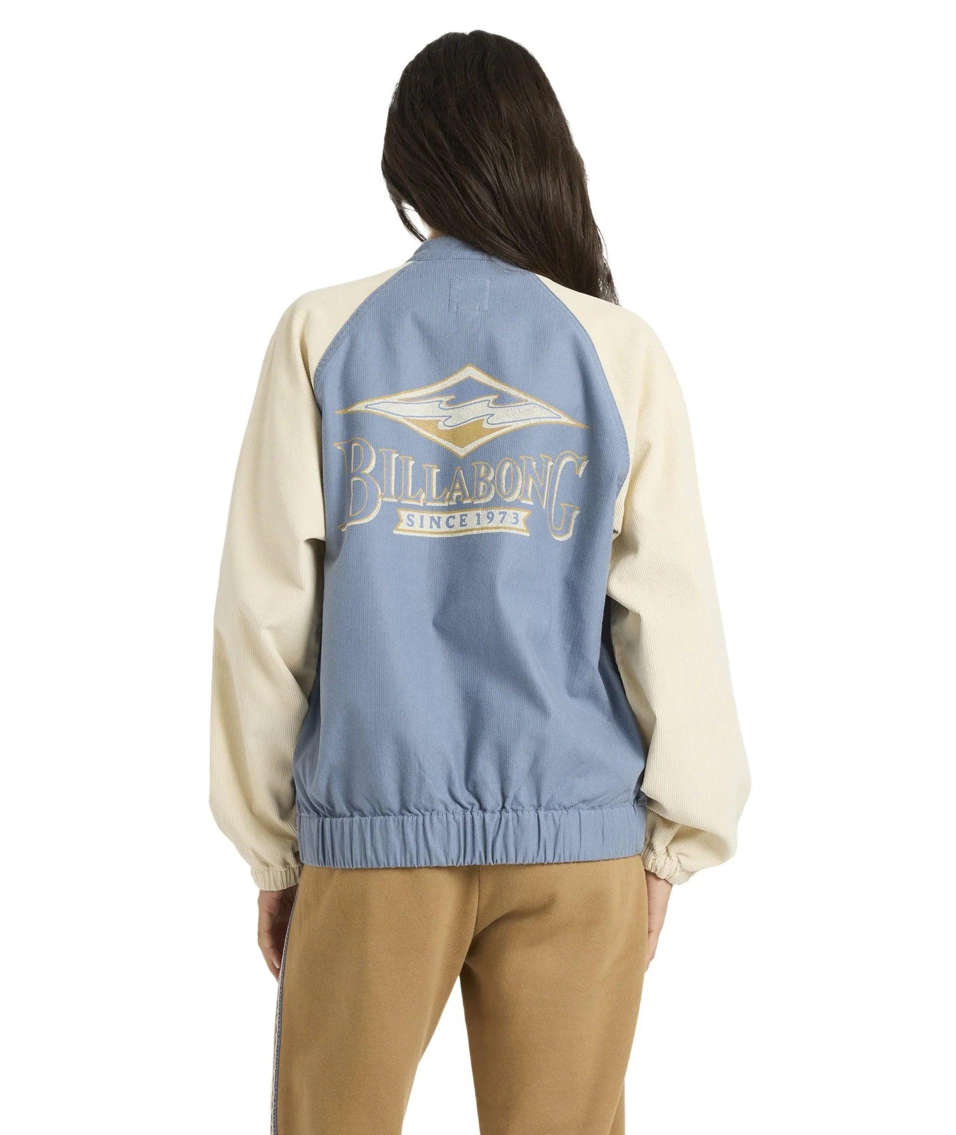 Billabong Og Burleigh Bomber Corduroy Jacket - Stone Blue - Guys & Girls Surf n Street