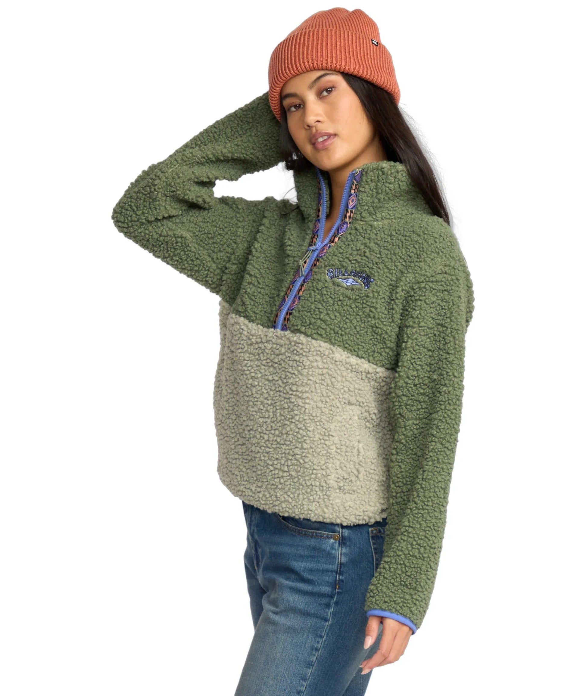 Billabong Horizon Half Zip Fleece Pullover - Treehugger - Guys & Girls Surf n Street