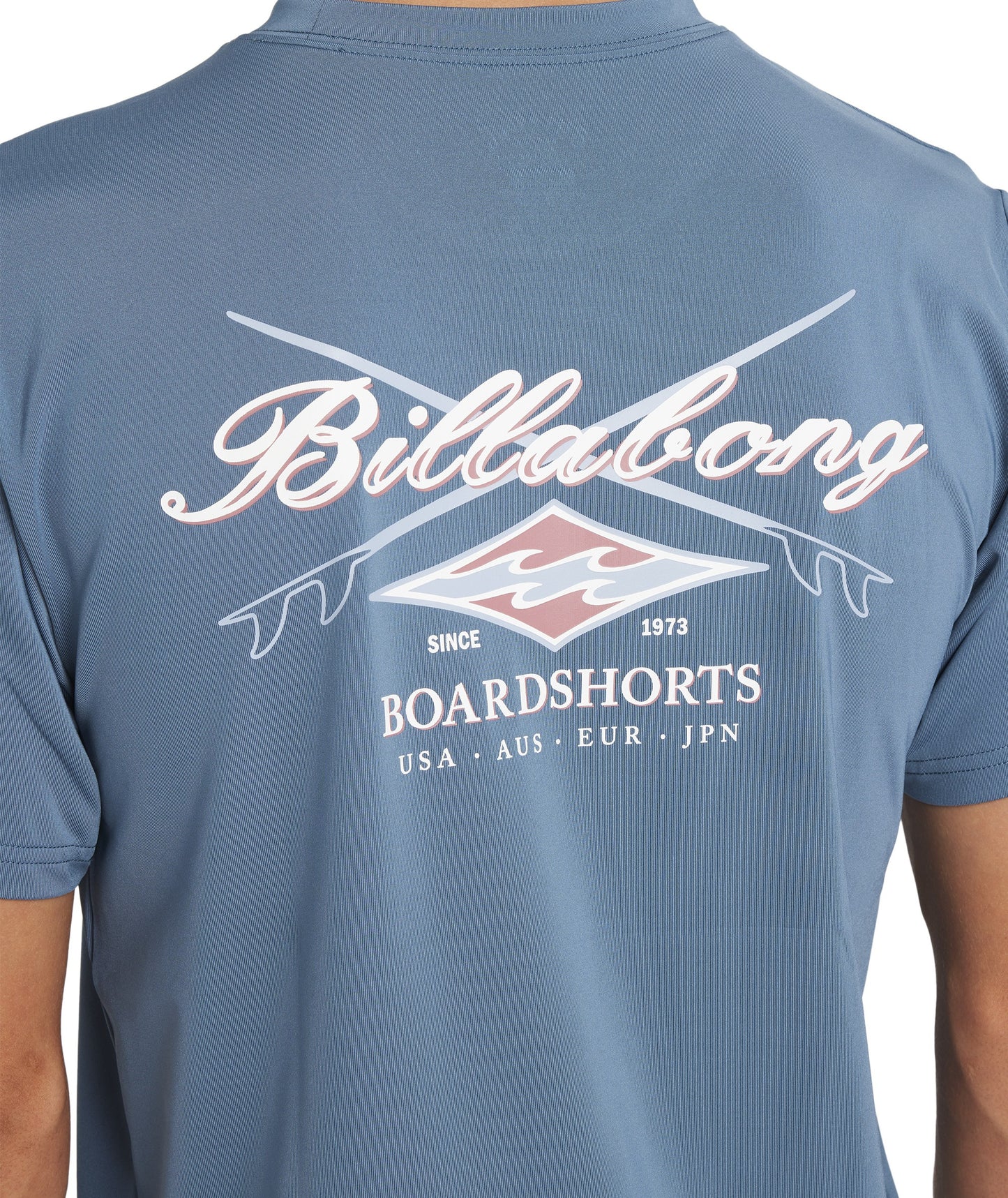 Billabong Boys Crossboards LF SS Rash Vest - Real Teal