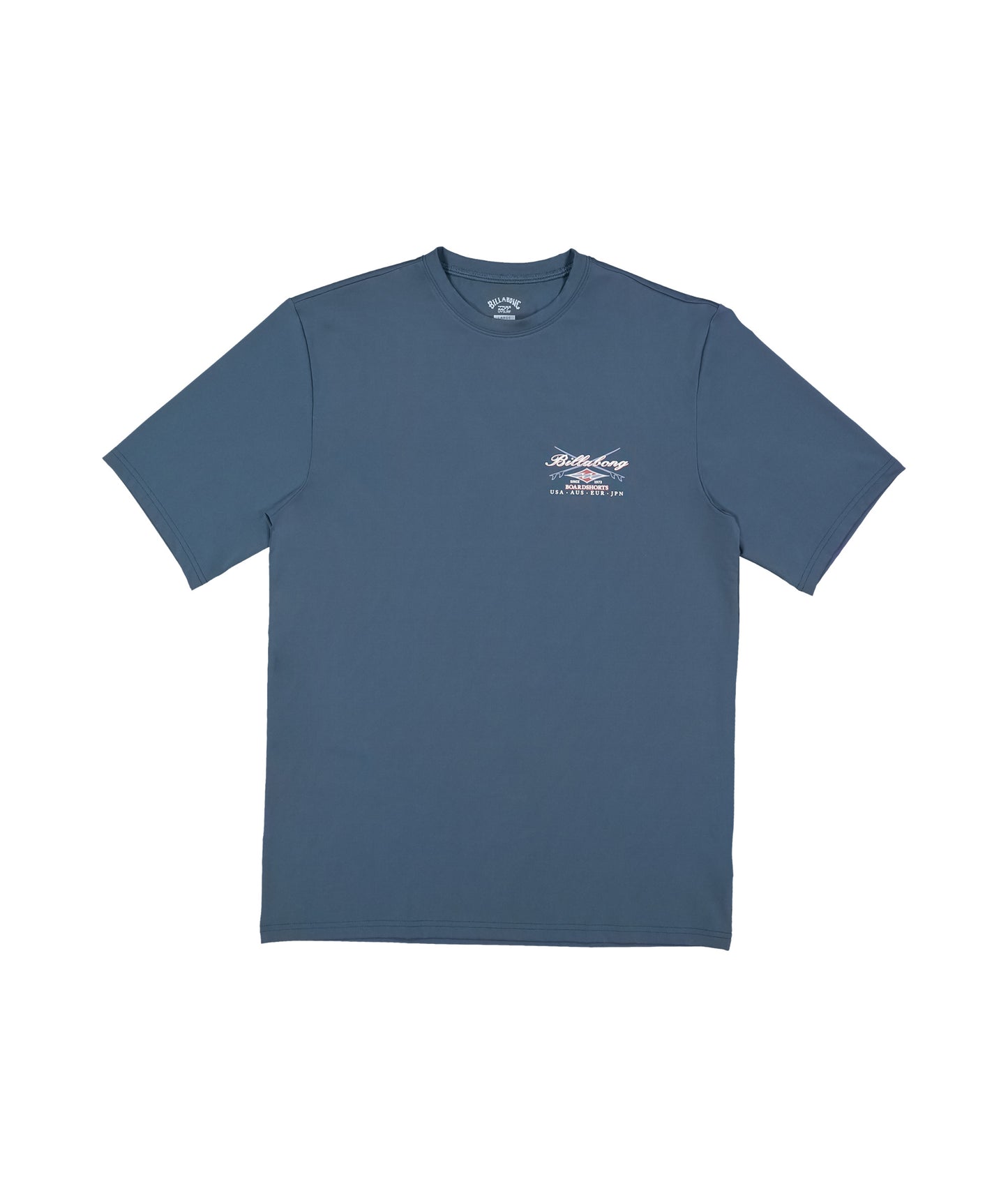 Billabong Boys Crossboards LF SS Rash Vest - Real Teal