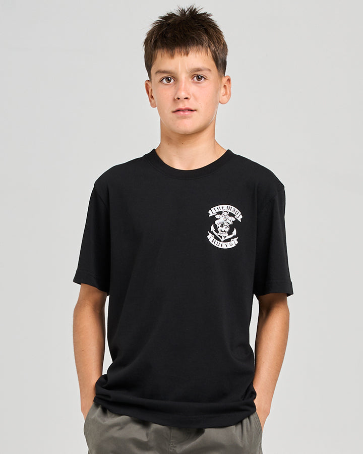 The Mad Hueys  Sailor Anchor Youth SS Tee - Black