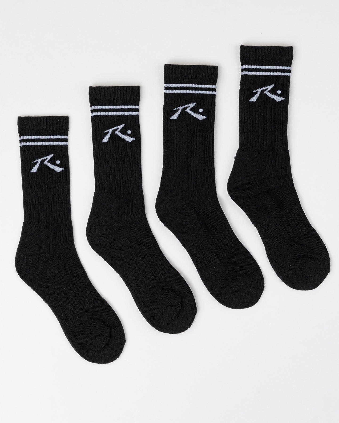 Rusty Comp Mid Calf 4-Sock Pack - Black