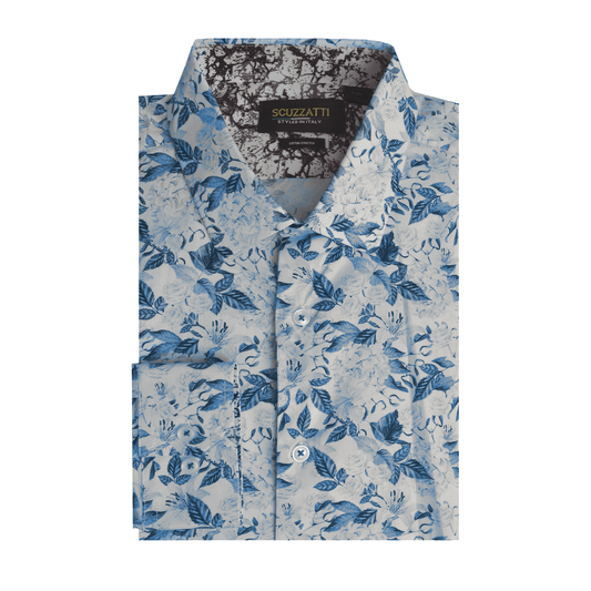Scuzzati Long Sleeve Shirt - Blue Print