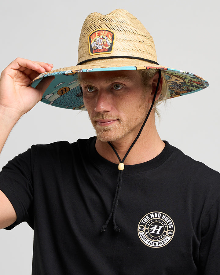 The Mad Hueys  Oz Straya Straw Hat - Natural