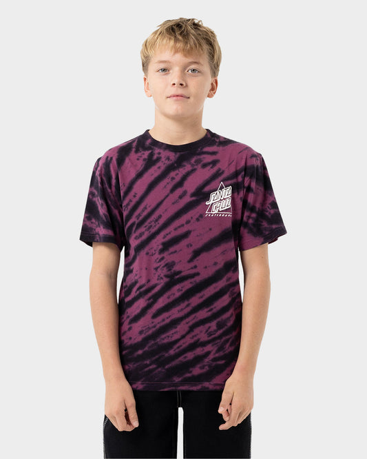 Santa Cruz Not A Dot Hollow Tee - Maroon Tie Dye