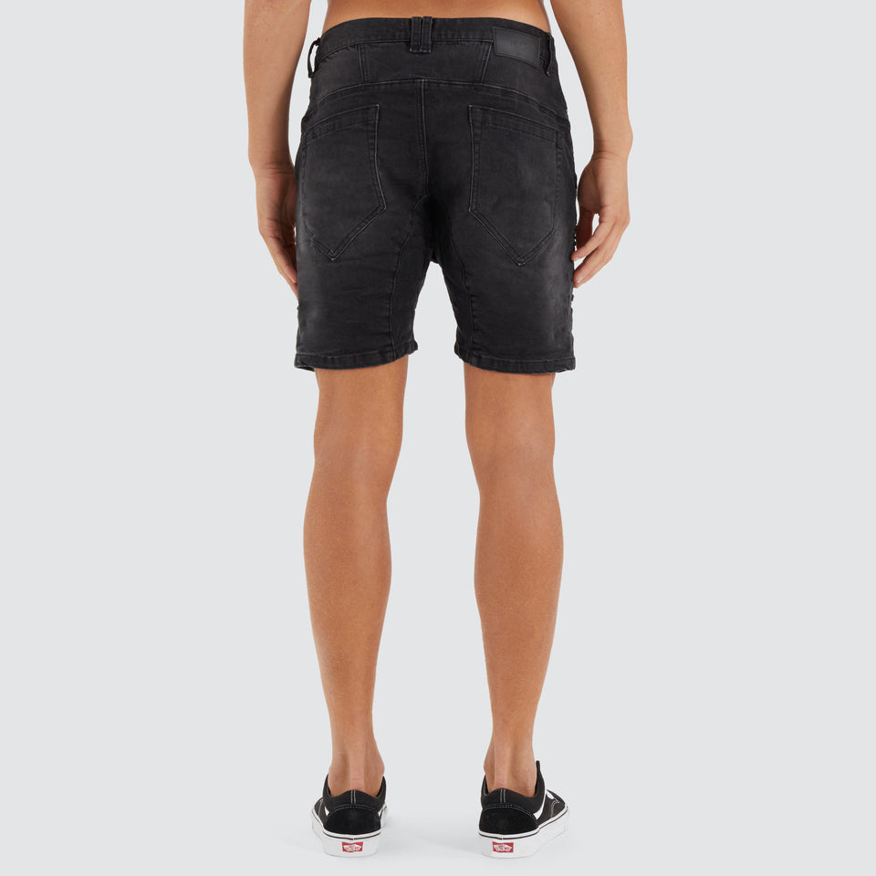 Nena And Pasadena Viper Denim Short - Heavy Metal