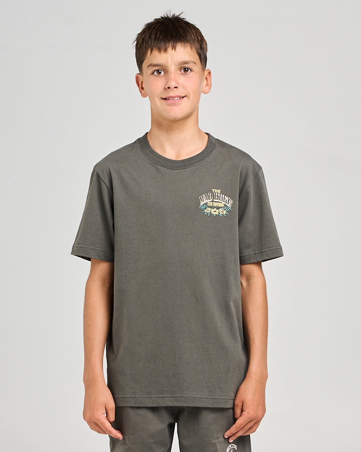 The Mad Hueys  Stay Frothing Youth Youth SS Tee - Charcoal