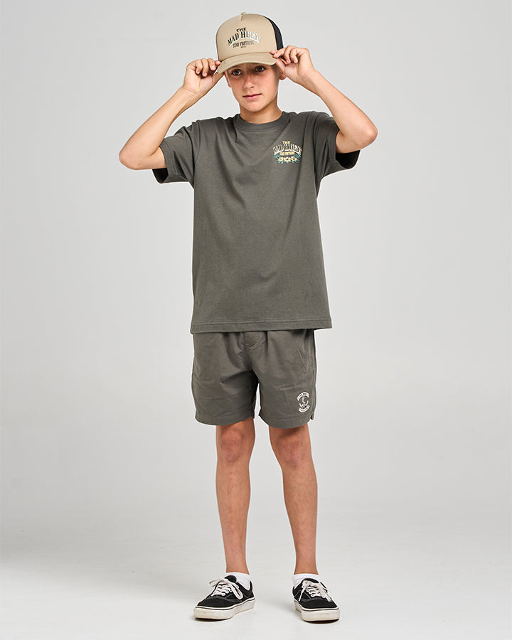 The Mad Hueys  Stay Frothing Youth Youth SS Tee - Charcoal