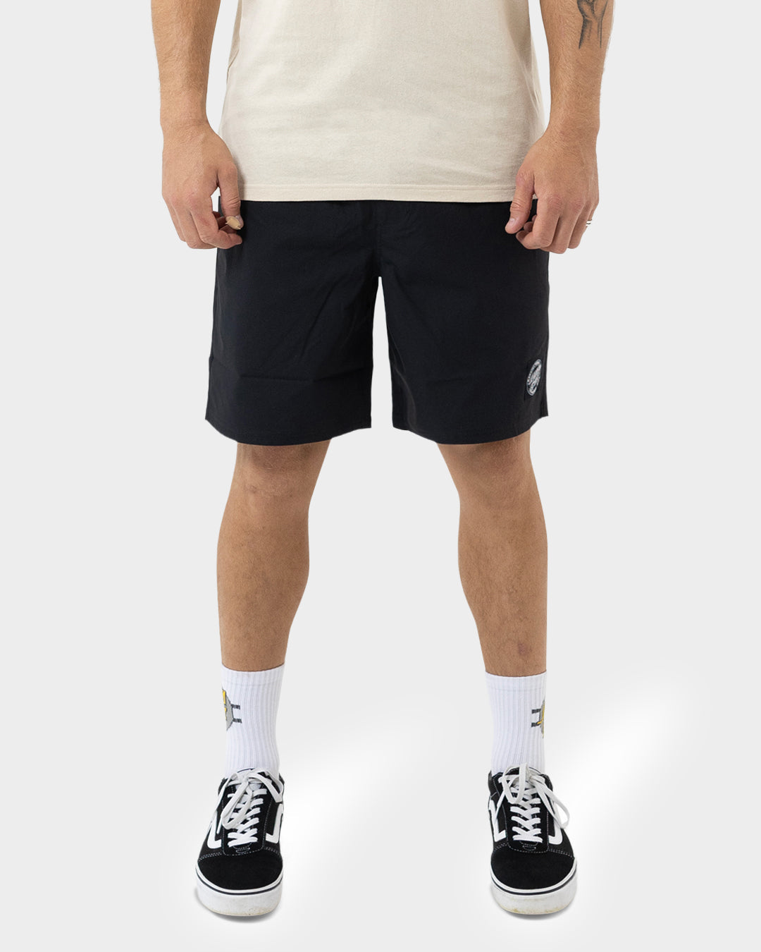 Santa Cruz MFG Dot Cruzier Solid Shorts - Black