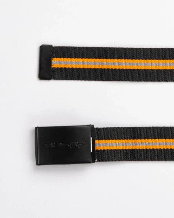 Rusty Flip Daddy Belt - Black / Persimmon Orange - Guys & Girls Surf n Street