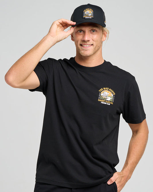 The Mad Hueys  Caught Fk All Island SS Tee - Black