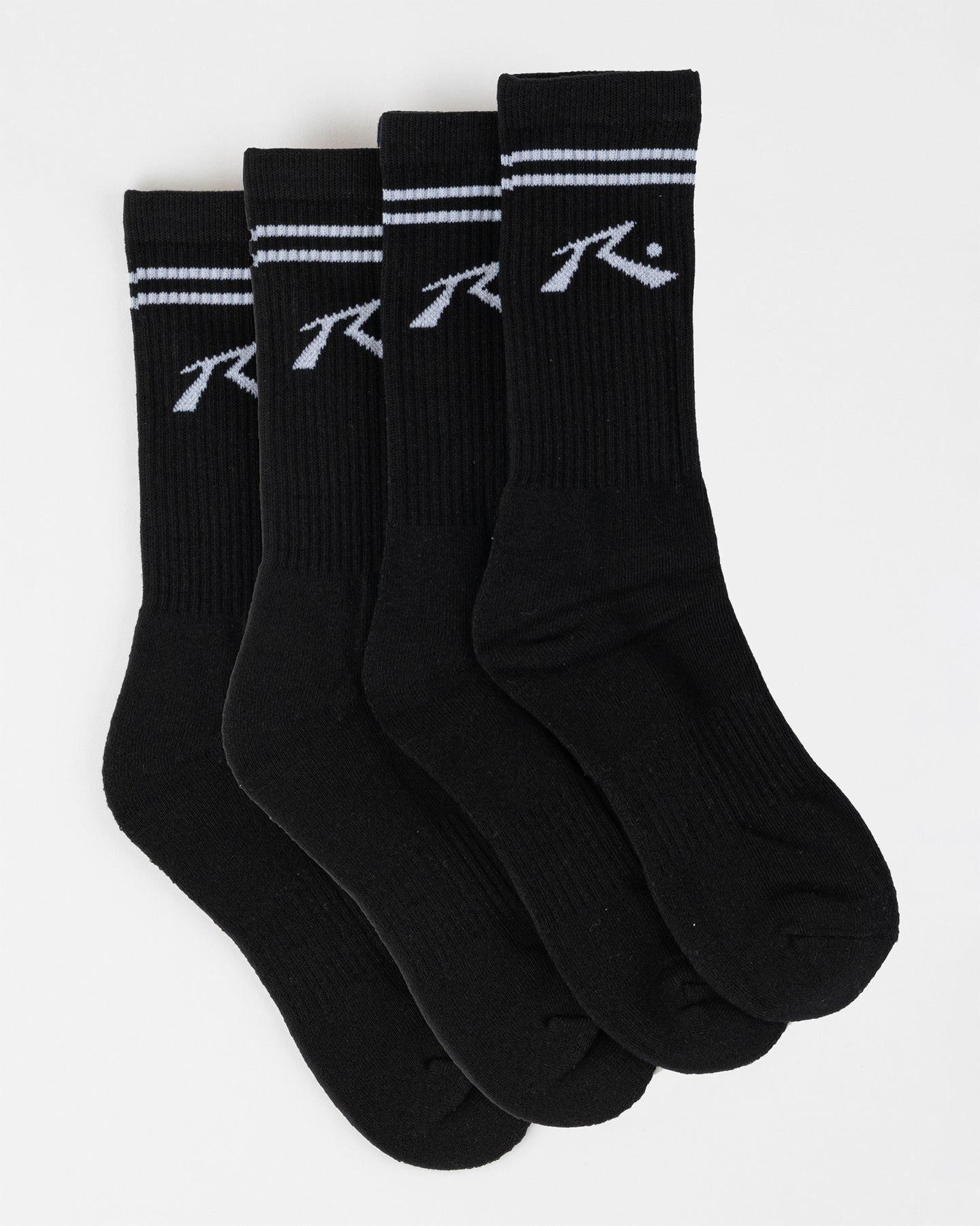 Rusty Comp Mid Calf 4-Sock Pack - Black