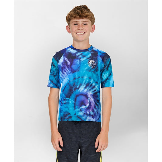 O'Neill Boys Dopedye Short Sleeve UV Surf Tee - Trippy Surf