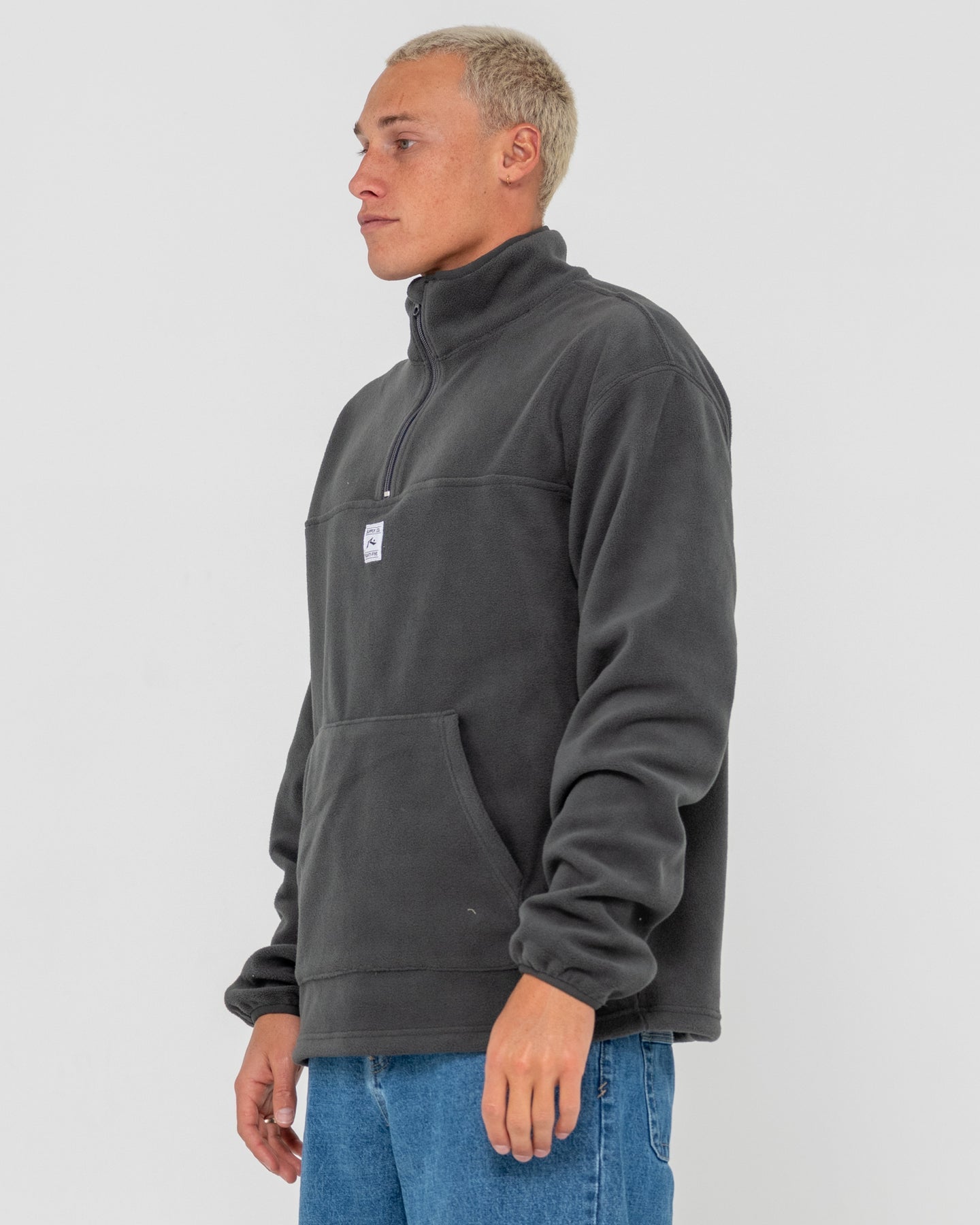 Rusty Core Division Polar Fleece Quarter Zip - Coal