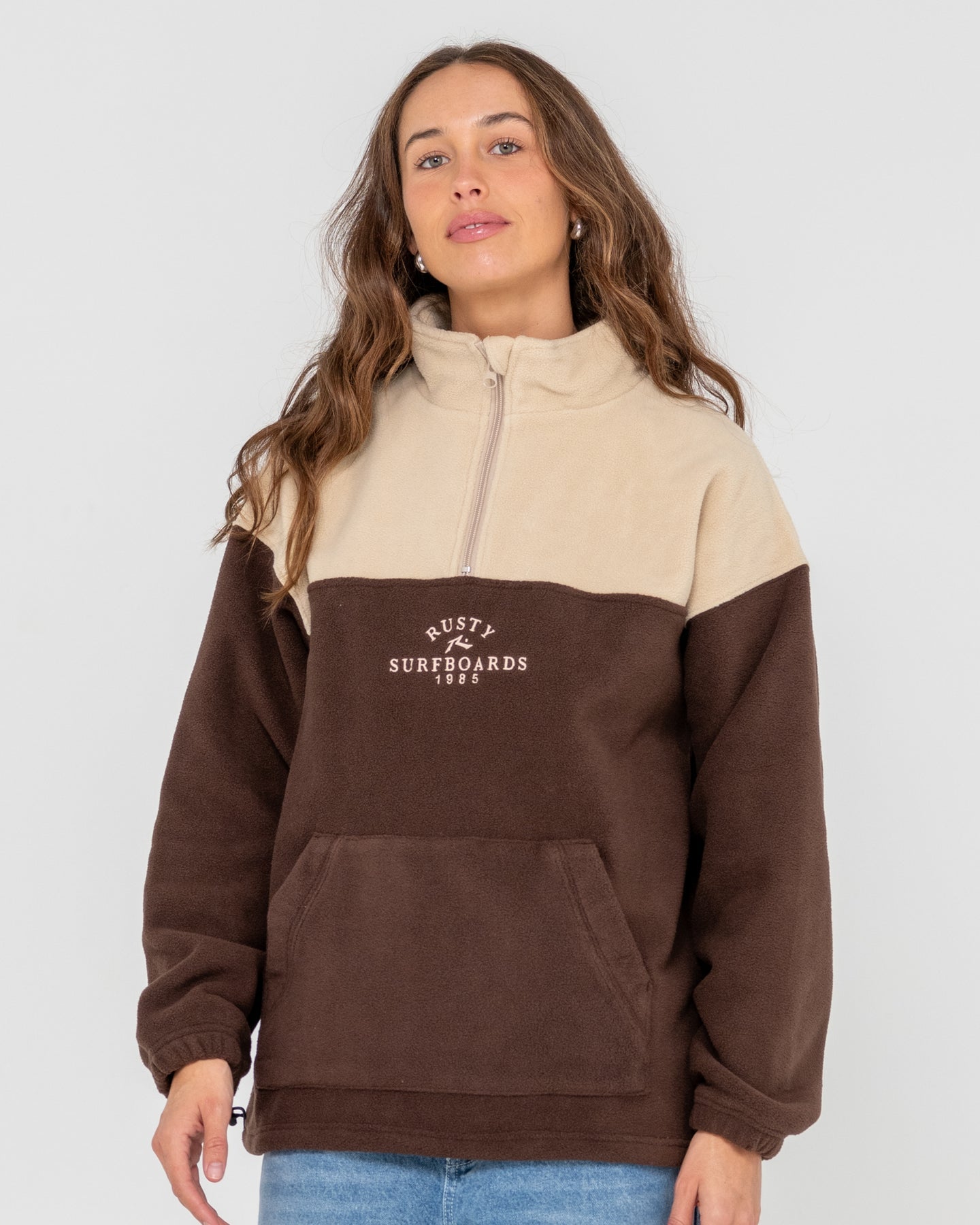 Rusty Central Division Crew Polar Fleece - Pinecone