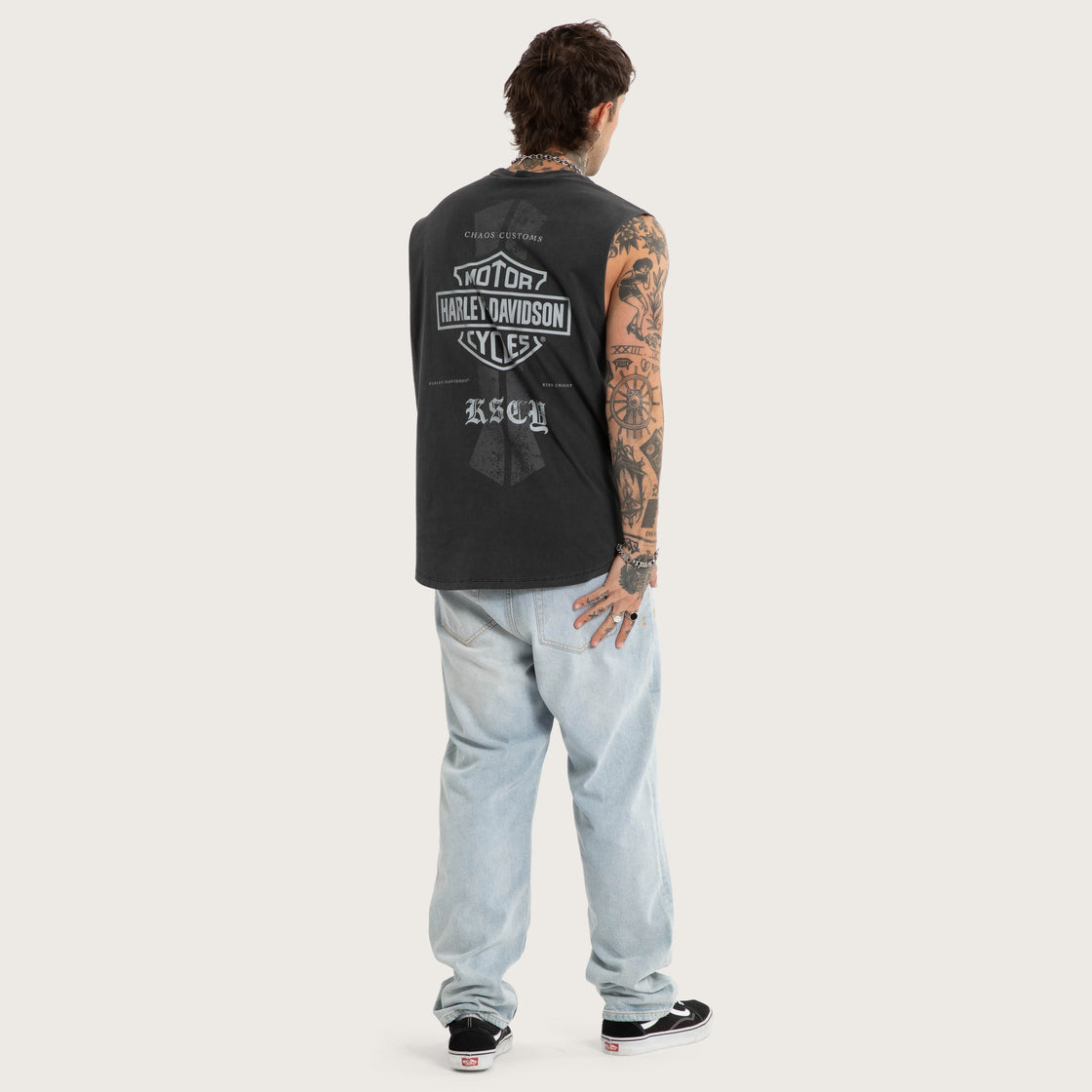 Harley-Davidson x Kiss Chacey Throttle Dual Curved Muscle - Pigment Black