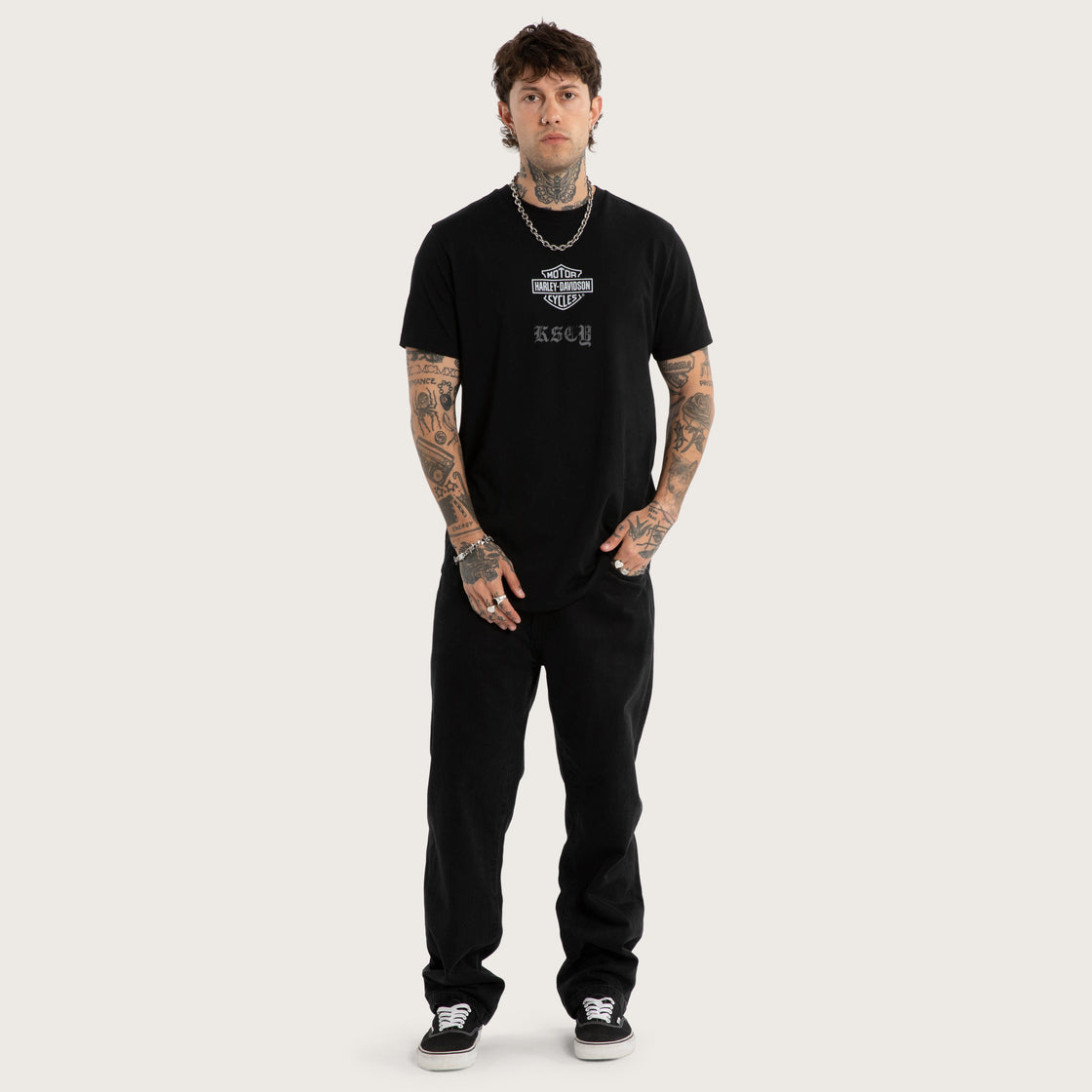 Harley-Davidson x Kiss Chacey Carve Dual Curved Tee - Jet Black