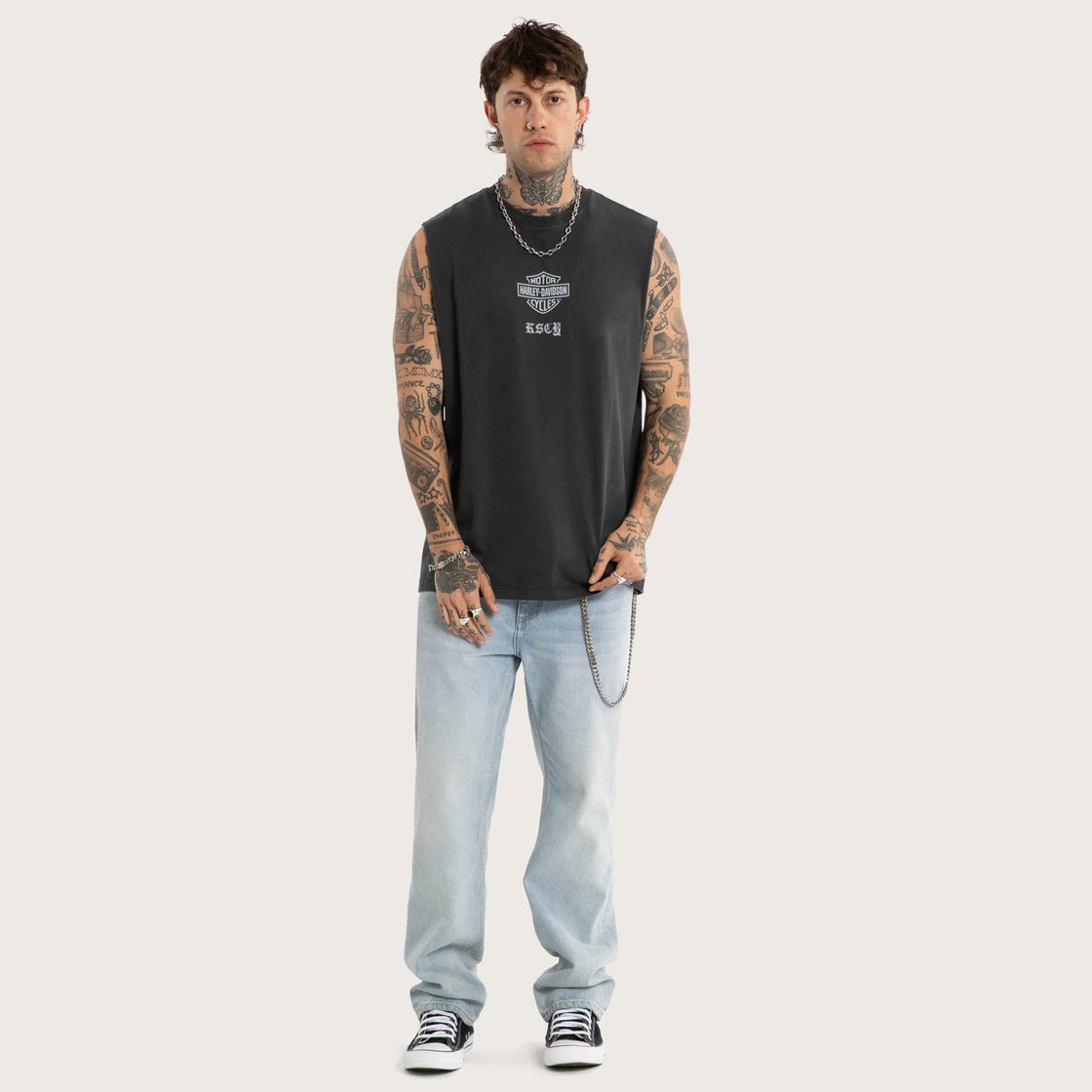 Harley-Davidson x Kiss Chacey Idle Relaxed Muscle - Pigment Black
