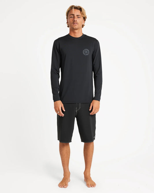 Billabong Big Wave Daz Long Sleeve Rash Vest - Black