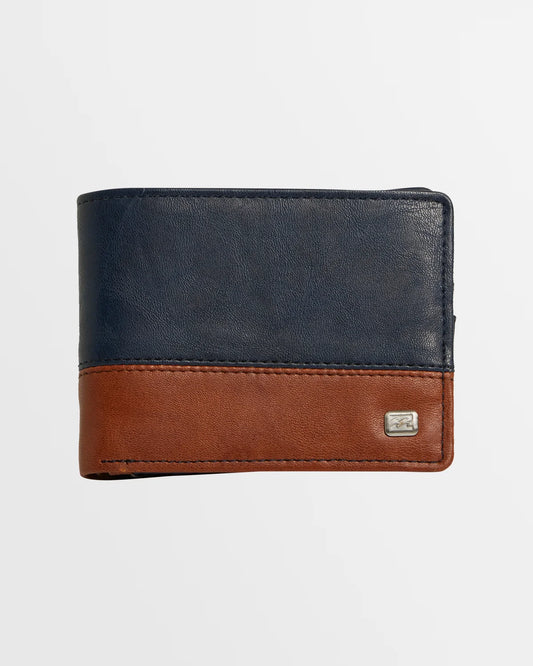 Billabong Dimension PU Wallet- Navy Tan
