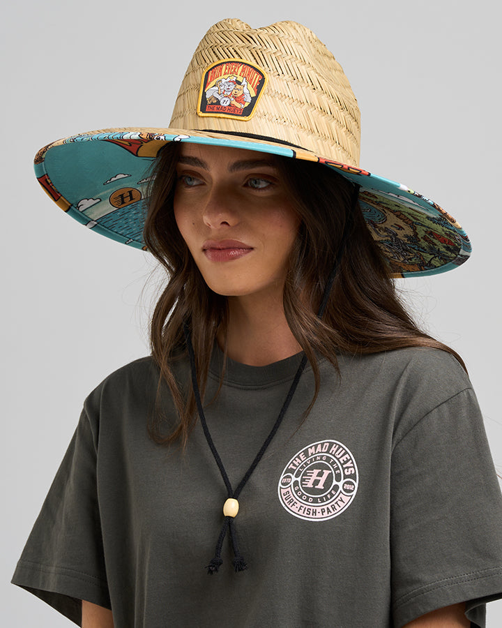 The Mad Hueys  Oz Straya Straw Hat - Natural