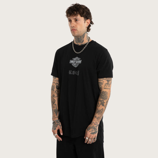 Harley-Davidson x Kiss Chacey Carve Dual Curved Tee - Jet Black