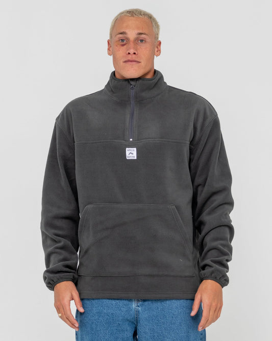 Rusty Core Division Polar Fleece Quarter Zip - Coal