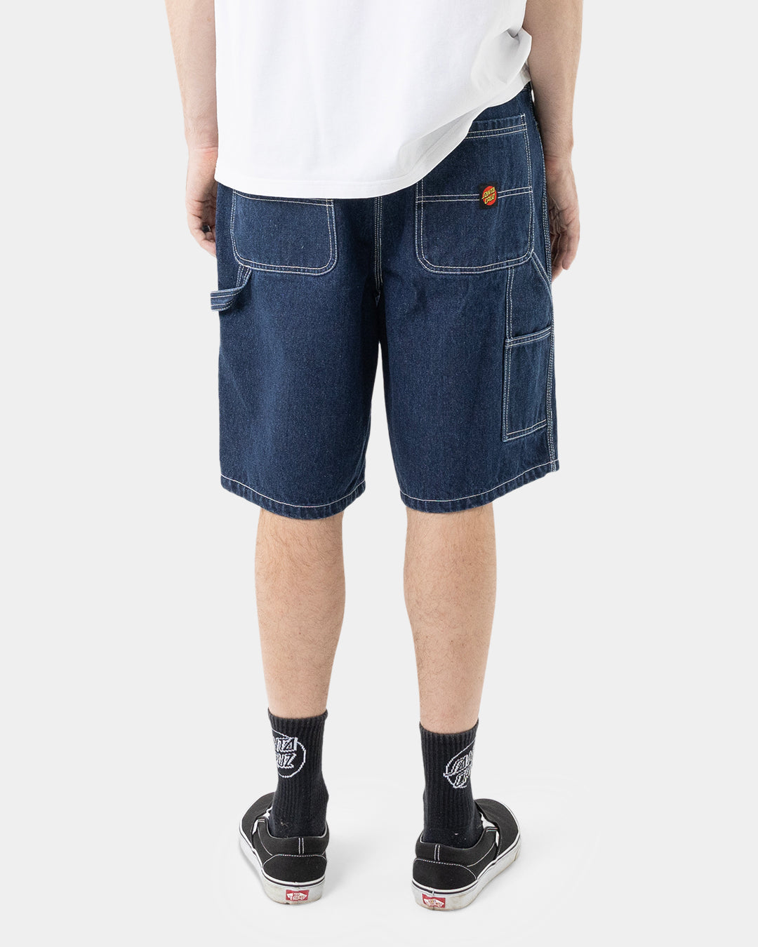 Santa Cruz Classic Dot Carpenter Jean Shorts - Rinsed Indigo