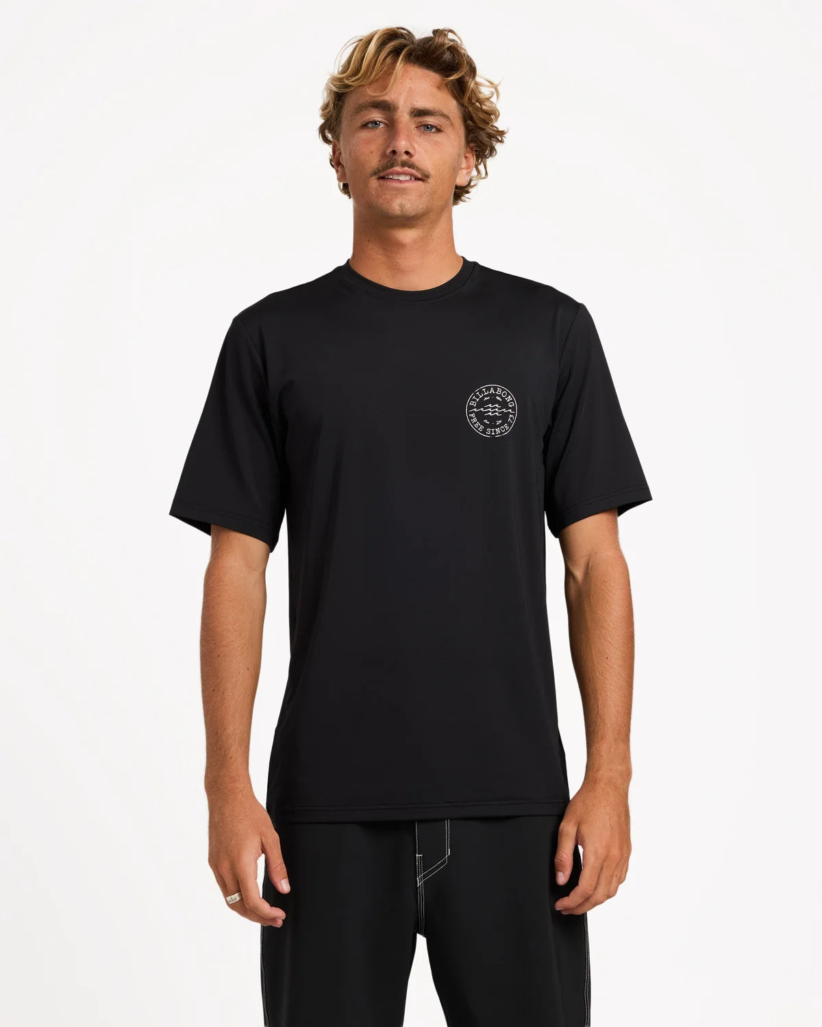 Billabong Big Wave Daz Short Sleeve Rash Vest - Black
