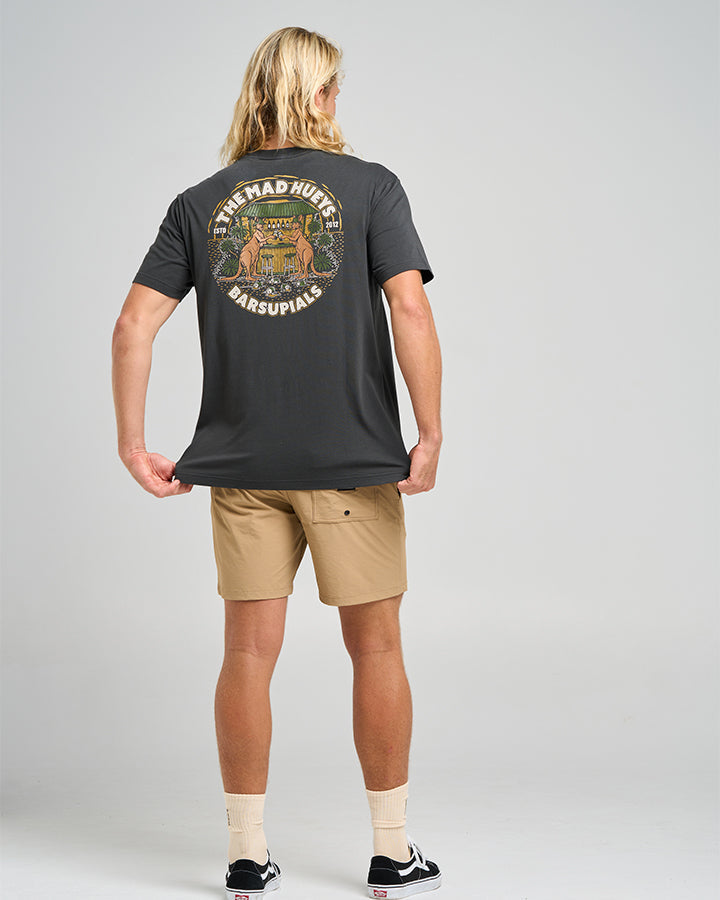 The Mad Hueys  Barsupials SS Tee Vintage - Vintage Black