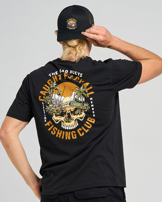 The Mad Hueys  Caught Fk All Island SS Tee - Black