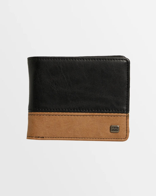 Billabong Dimension PU Wallet- Black/Tan