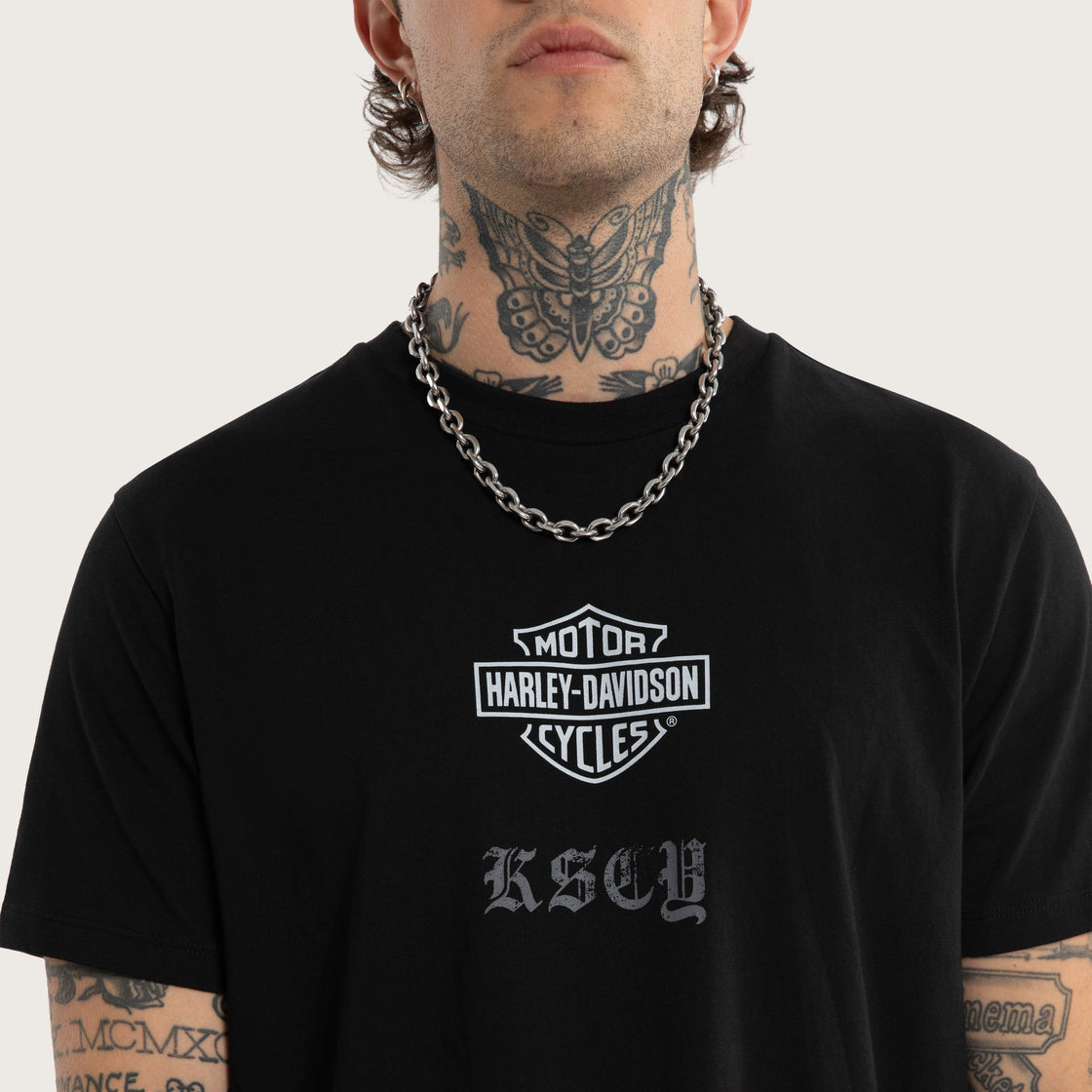 Harley-Davidson x Kiss Chacey Carve Dual Curved Tee - Jet Black