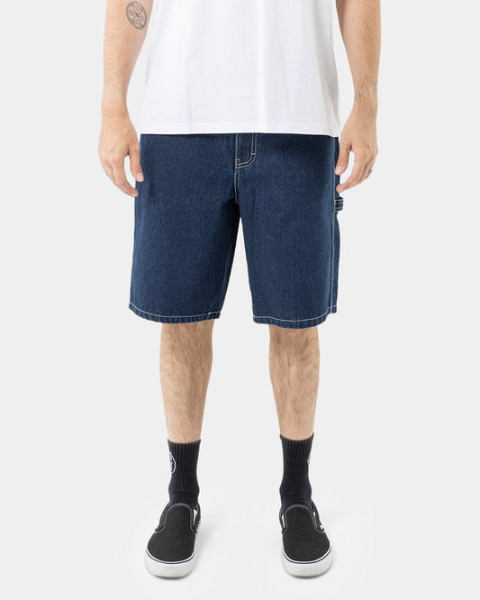 Santa Cruz Classic Dot Carpenter Jean Shorts - Rinsed Indigo
